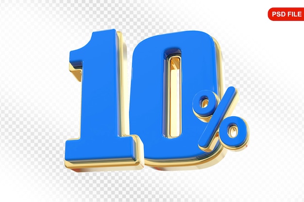10% d'offre bleue en 3D