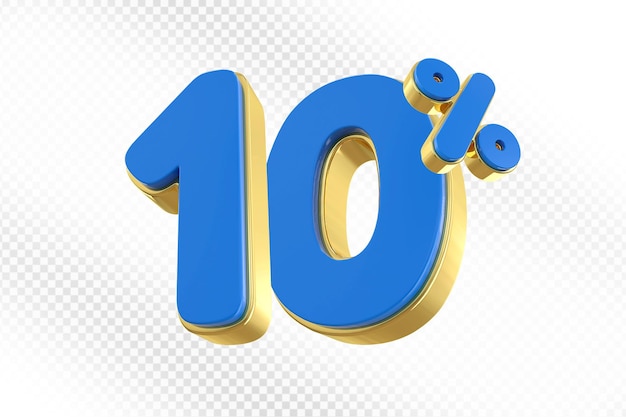 10% d'offre bleue en 3D