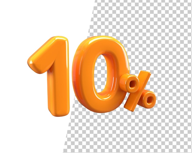 10 per cento dieci sconto 3d