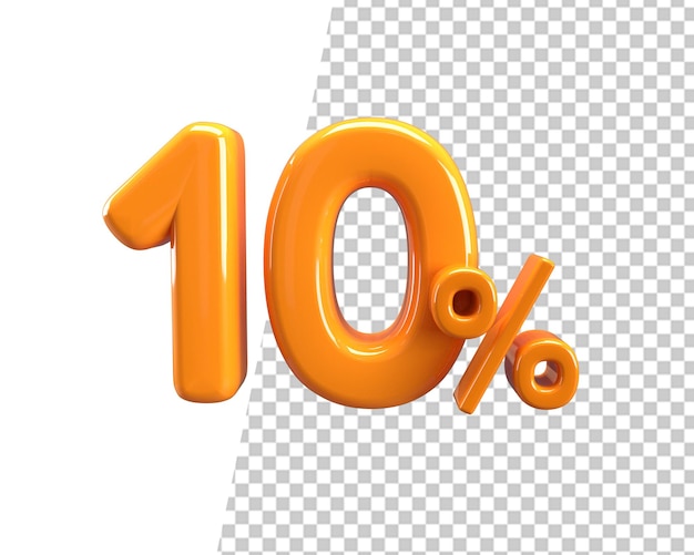 10 per cento dieci sconto 3d