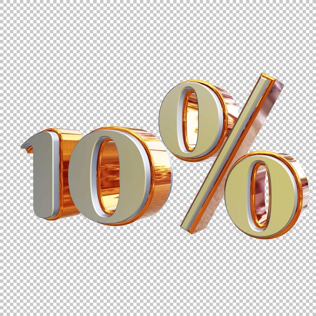 10 por cento de renderização 3D