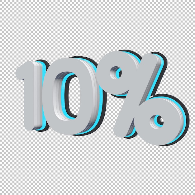 10 por cento renderização 3D