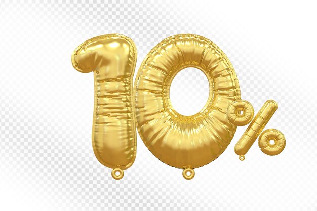 10 Prozent Goldballon-Angebot in 3D