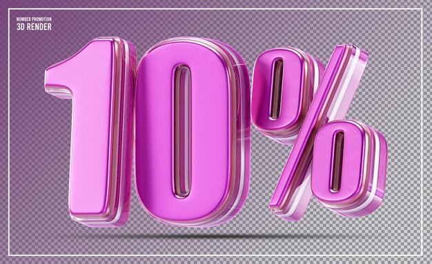 10 Prozent rosa Rabatt-Aktion