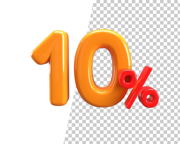 10 Prozent zehn Rabatt 3d