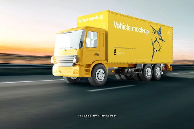 PSD 10 wheeler truck mockup