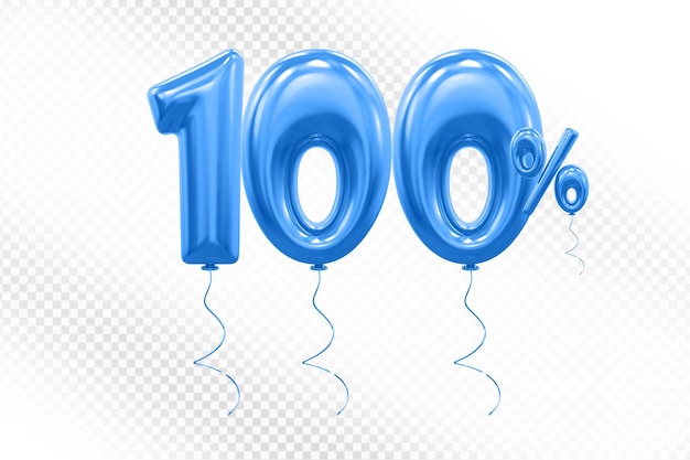 El 100 por ciento de descuento en globos azules