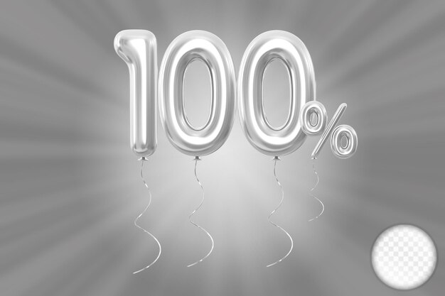 El 100 por ciento de descuento en globos de plata