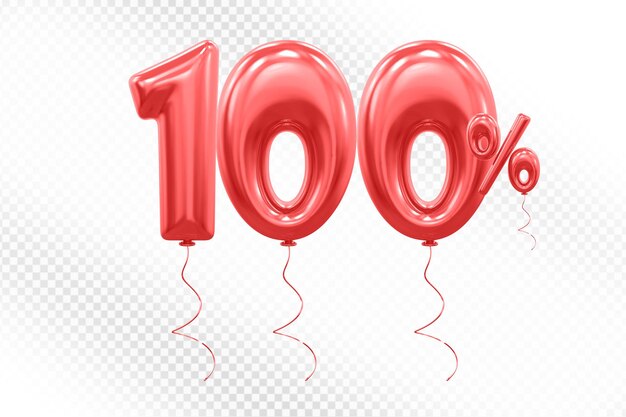 El 100 por ciento de descuento en globos rojos