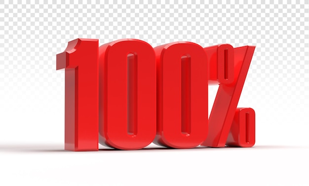 100 por ciento en renderizado 3d aislado