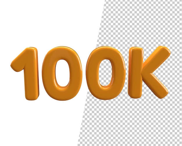 100 mil seguidores renderização 3d