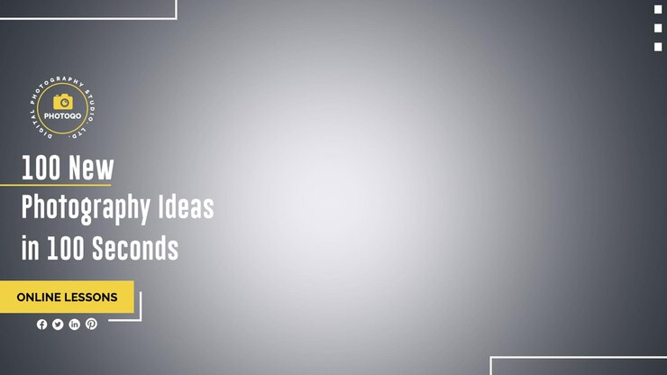 PSD 100 new photography ideas in 100 seconds