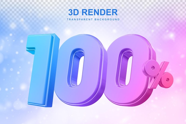 100 Prozent Abstieg Promotion Verkauf in 3D