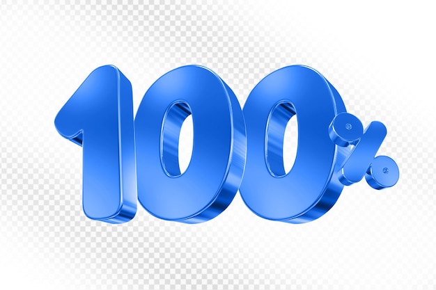 100 Prozent Blau Angebot in 3D