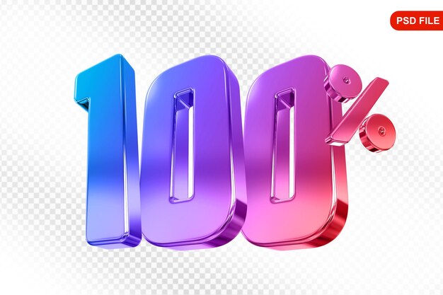100 Prozent Gradient-Angebot in 3D