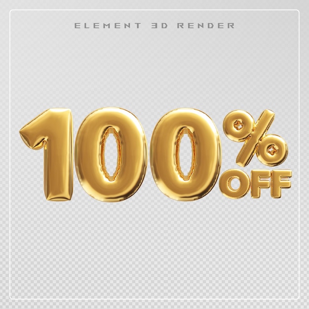 100 Prozent Rabatt