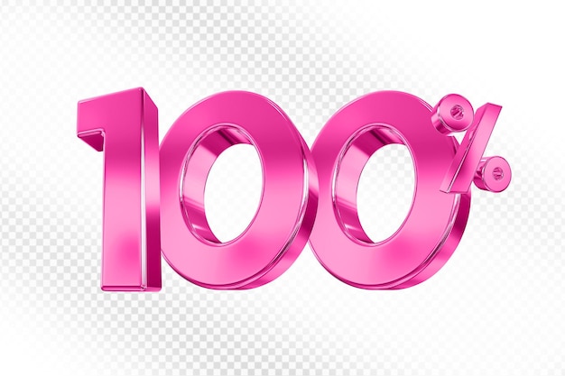 100 Prozent rosa Angebot in 3D