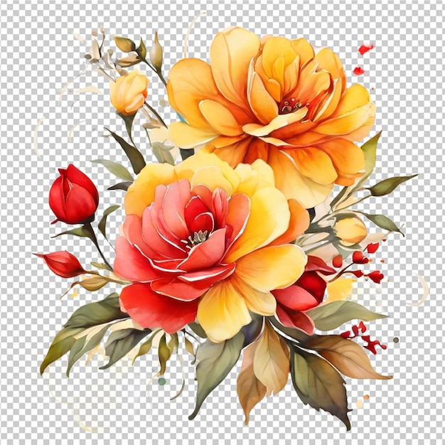 100 qualidade premium aquarela floral design de bouquet de flores