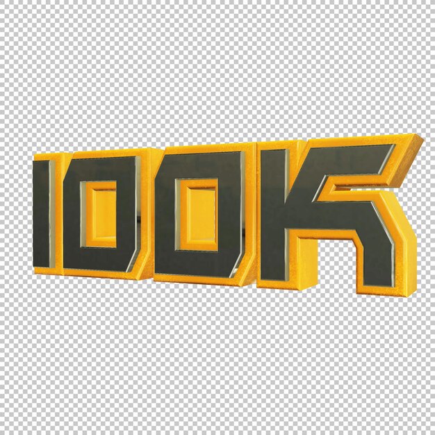 PSD 100k por ciento render 3d