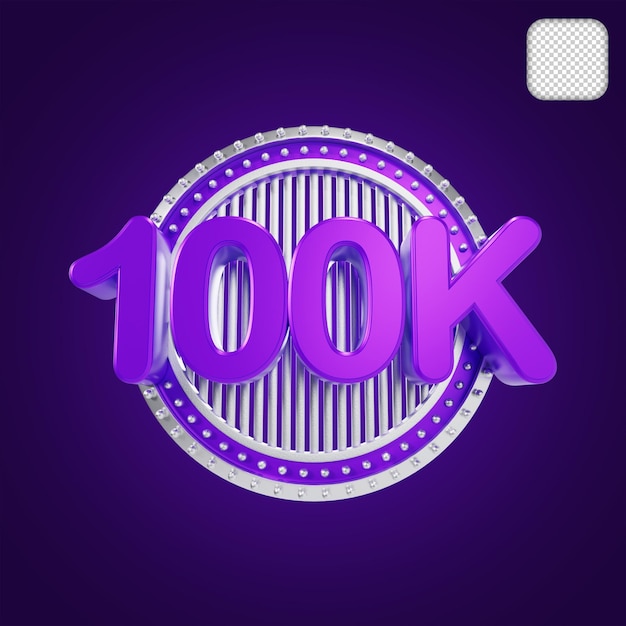 100k numerico con illustrazione della fase 3d