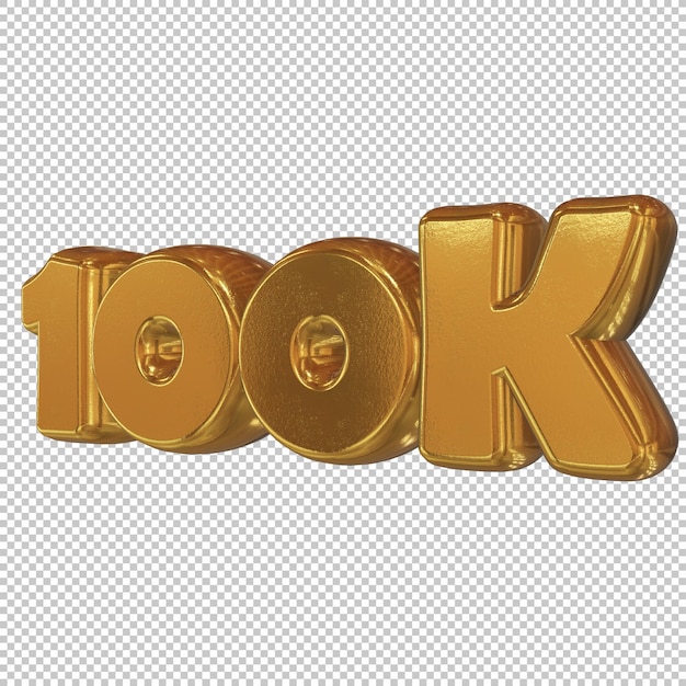 PSD 100k por cento de renderização 3d