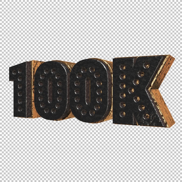 PSD 100k por cento de renderização 3d