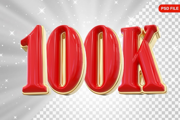 100K Sigue Número Rojo Gracias por seguir