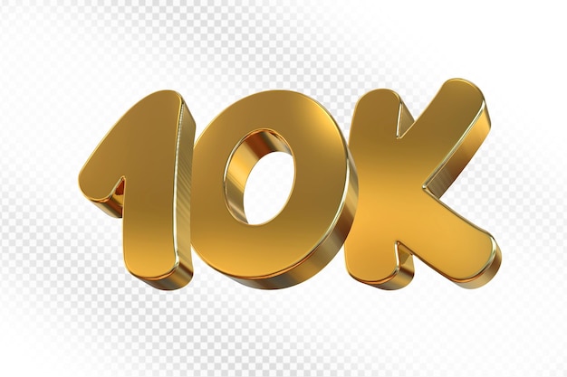10K Folgen Sie Golden