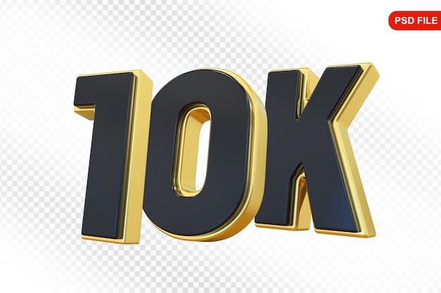 10K Follow Black Gold Numero Grazie per il seguito