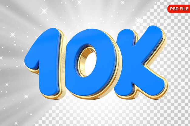 10K Follow Blue Number Danke für die Following