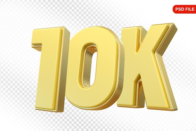 10K Follow Numero d'oro Grazie per il seguito