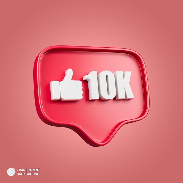10k mag Sprechblasensymbol isoliert