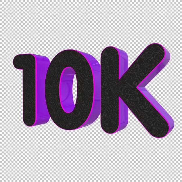 10k percento di rendering 3d