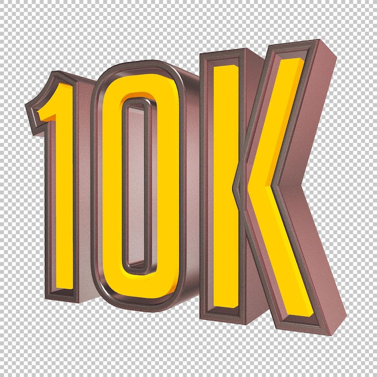 PSD 10k por cento de renderização 3d