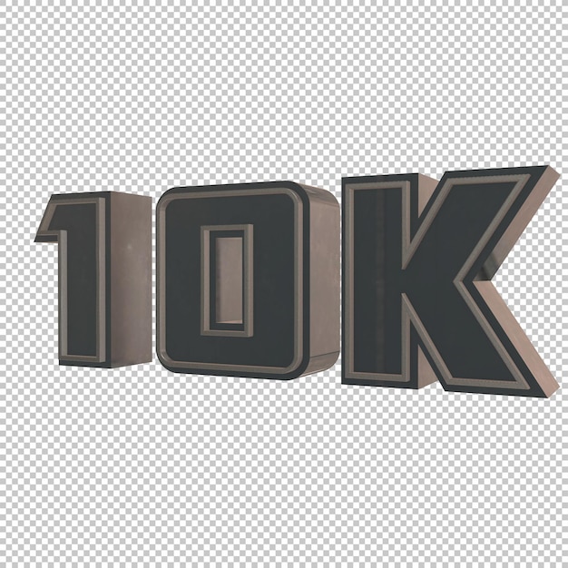 PSD 10k por cento de renderização 3d