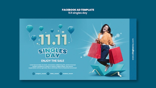 PSD 11.11 singles day social media promo-vorlage