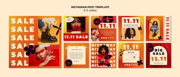 11.11 Vente Flash Modèle De Messages Instagram