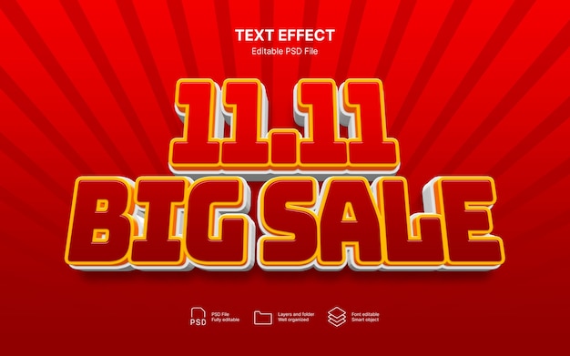 11 efecto de texto de venta