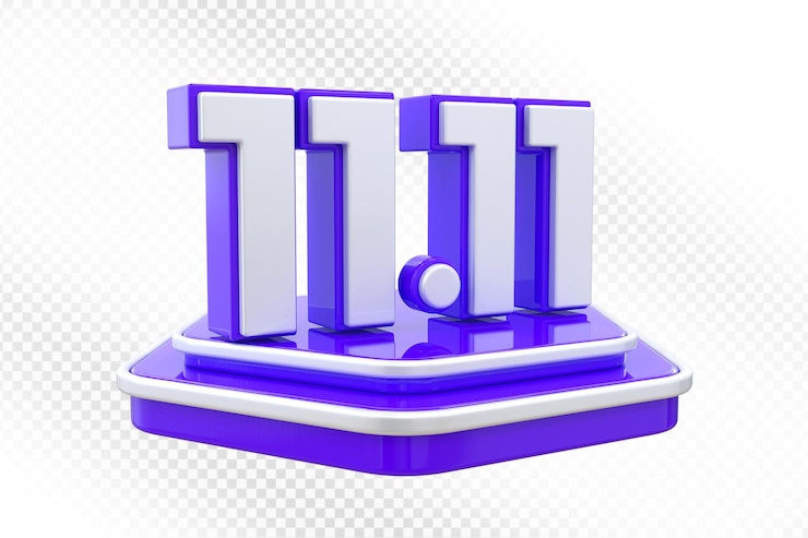 PSD 11 venta de promoción púrpura en 3d