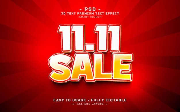 1111 Verkauf von 3D-Text-Effekten in Photoshop
