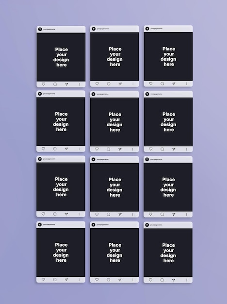 12 Mockup di post di Instagram