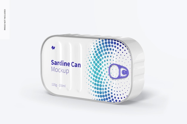 120g sardine can mockup