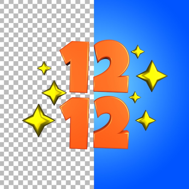 1212 Sale Icon 3D Rendering in hoher Auflösung
