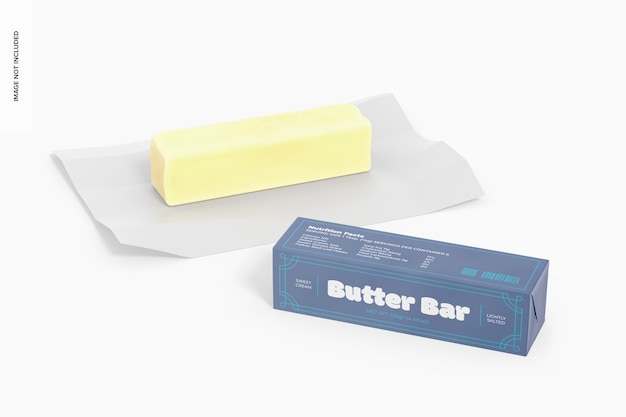 PSD 125gr butterbar mockup, geöffnet und geschlossen