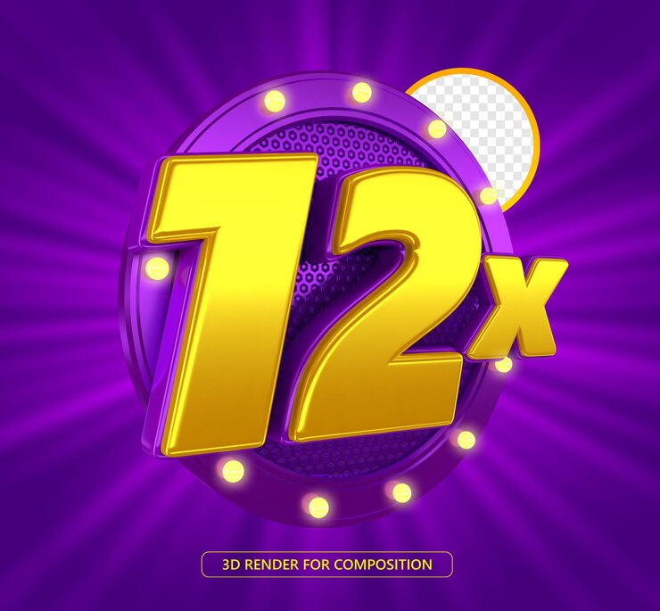 PSD 12x doce veces sello 3d para composición