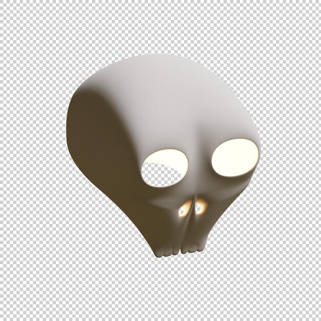 13 Elemento di rendering 3D del teschio di Halloween