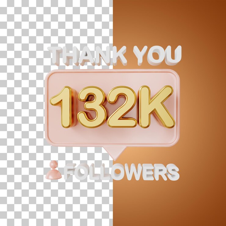 PSD 132k seguaci oro rendering 3d
