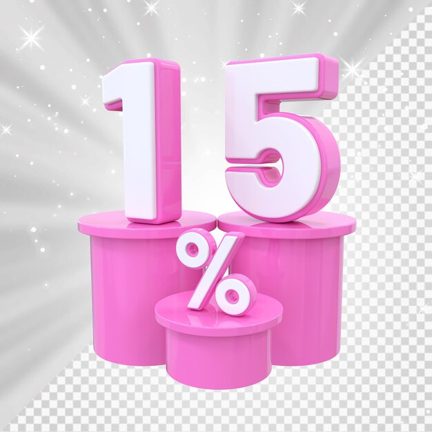 15 por ciento de descuento en los podios rosados