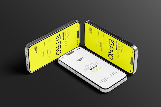 PSD 15 mockup para el teléfono pro