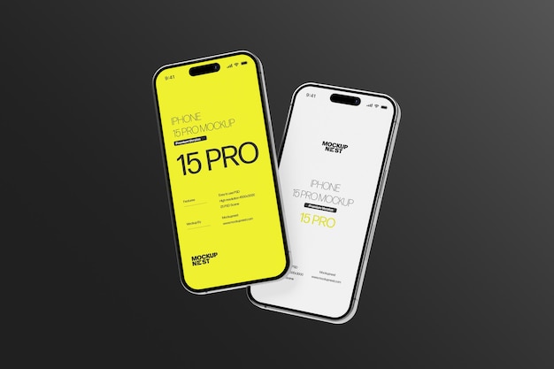 PSD 15 mockup para el teléfono pro